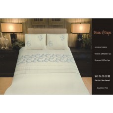 Egyptian Cotton 300 TC Embroidered Designer Bed Sheets King Size 240 Cm x 260 Cm BSEMF08039