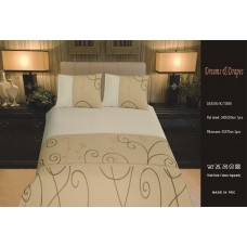Egyptian Cotton 300 TC Embroidered Designer Bed Sheets King Size 240 Cm x 260 Cm BSEMT0056