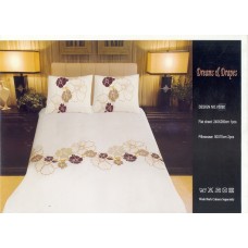 Egyptian Cotton 300 TC Embroidered Designer Bed Sheets King Size 240 Cm x 260 Cm BSEMV5090